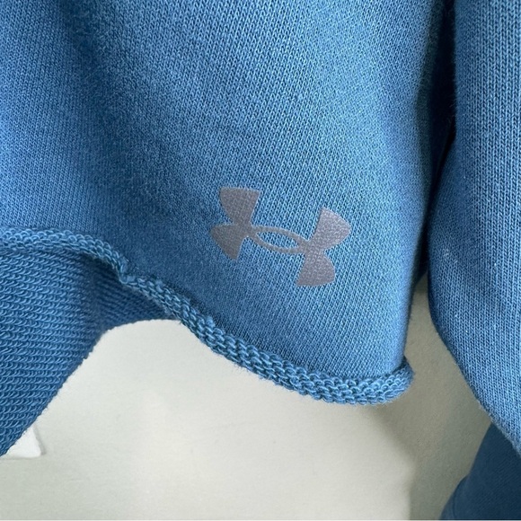 Under Armour UA BTG Terry Crop Hoodie Size Large Oversized Activewear Sporty - Picture 8 of 14